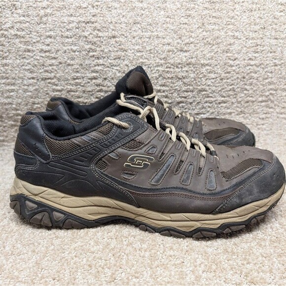 Skechers Afterburn 50125 Men’s Sneakers Size 14 Black Memory Foam Athletic Shoes - Picture 8 of 14